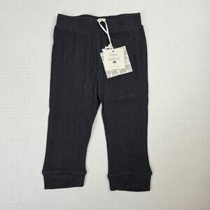 Kate Quinn Organic Skinny Jogger Size 18-24m Black Flat Rib Leggings Pants